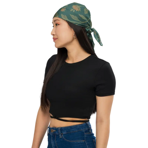 All-over Print Bandana Cream Flowers Recycled Polyester - Dipaliz - Bandanas & Headties