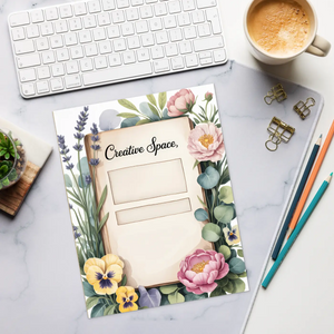 Vibrant Space Floral Notepad - Women’s Fashion 8.5x11 - Dipaliz - Notepads