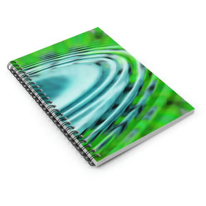 Notebook Ruled Ripples in Green Creative Journal - Dipaliz - one Size - Notebooks & Notepads