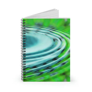 Notebook Ruled Ripples in Green Creative Journal - Dipaliz - one Size - Notebooks & Notepads
