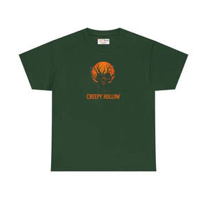 Unisex Heavy Cotton Tee - Spooky Season Comfort - Dipaliz - Forest Green / s - T-shirts