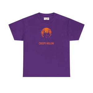 Unisex Heavy Cotton Tee - Spooky Season Comfort - Dipaliz - Purple / s - T-shirts