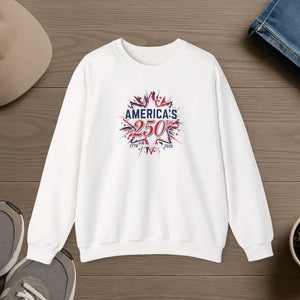 Patriotic 250th Anniversary Crewneck Sweatshirt Pullover - Dipaliz - White / s - Sweatshirts