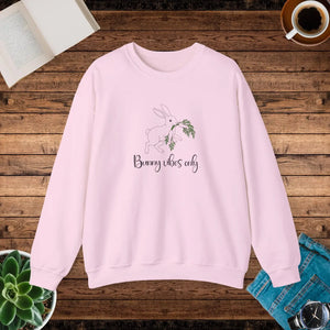 Floral Bunny Graphic Crewneck Sweatshirt - Nature Inspired - Dipaliz - Sweatshirts