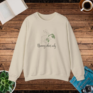 Floral Bunny Graphic Crewneck Sweatshirt - Nature Inspired - Dipaliz - Sweatshirts