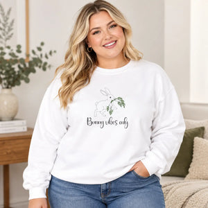 Dipaliz floral bunny graphic crewneck sweatshirt cotton - sweatshirts