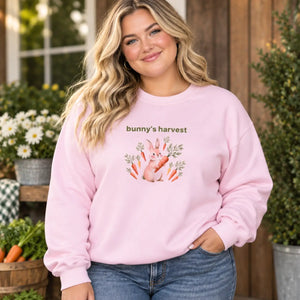 Dipaliz pastel bunny floral crewneck cotton spring top - sweatshirts
