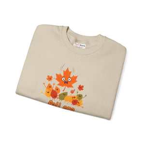 Crewneck Sweatshirt, ?Fall Era Loading’ Cute Autumn Leaves Graphic - Sweatshirts