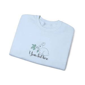Floral Easter Bunny Sweatshirt - Embroidered - Dipaliz - Sweatshirts