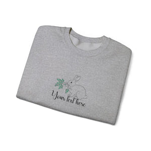 Floral Easter Bunny Sweatshirt - Embroidered - Dipaliz - Sweatshirts