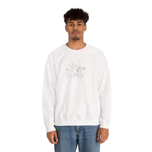 Minimal Bunny Rabbit Graphic Sweatshirt - Spring Cozy - Dipaliz - Sweatshirts