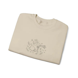 Minimal Bunny Rabbit Graphic Sweatshirt - Spring Cozy - Dipaliz - Sweatshirts