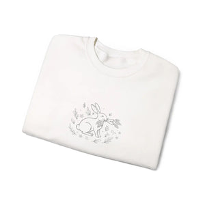 Minimal Bunny Rabbit Graphic Sweatshirt - Spring Cozy - Dipaliz - Sweatshirts