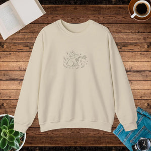 Minimal Bunny Rabbit Graphic Sweatshirt - Spring Cozy - Dipaliz - Sweatshirts
