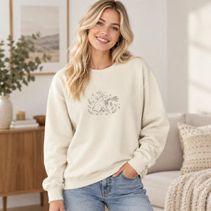 Dipaliz bunny rabbit graphic sweatshirt minimal easter - sweatshirts