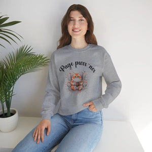 Cozy Reading Cat Graphic Sweatshirt - Cute Literary - Dipaliz - Sweatshirts