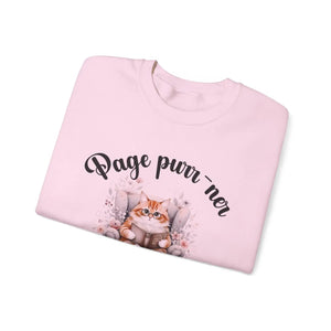 Cozy Reading Cat Graphic Sweatshirt - Cute Literary - Dipaliz - Sweatshirts