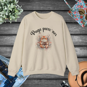Cozy Reading Cat Graphic Sweatshirt - Cute Literary - Dipaliz - Sweatshirts