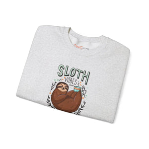 Cozy Sloth Vibes Only Crewneck Sweatshirt - Dipaliz - T-shirts