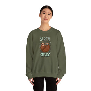 Cozy Sloth Vibes Only Crewneck Sweatshirt - Dipaliz - T-shirts