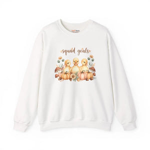 Crewneck Sweatshirt, ?Squad Goals’ Autumn Ducklings with Pumpkins - Sweatshirts