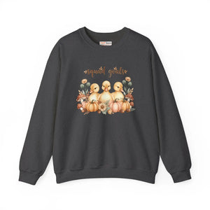 Crewneck Sweatshirt, ?Squad Goals’ Autumn Ducklings with Pumpkins - Sweatshirts