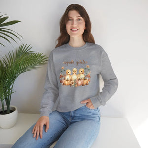 Crewneck Sweatshirt, ?Squad Goals’ Autumn Ducklings with Pumpkins - Sweatshirts