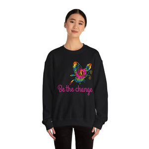 Inspirational Crewneck Sweatshirt - be the Change - Dipaliz - Sweatshirts
