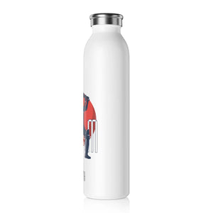 Personalized Cricket Batter Slim Water Bottle - Dipaliz - Bottles