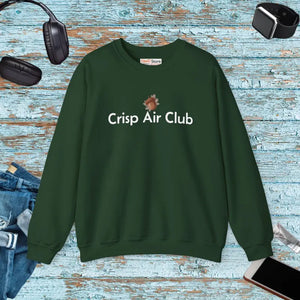 Crisp Air Club Cozy Unisex Crewneck - Ethically Sourced - Dipaliz - Forest Green / s - Sweatshirts