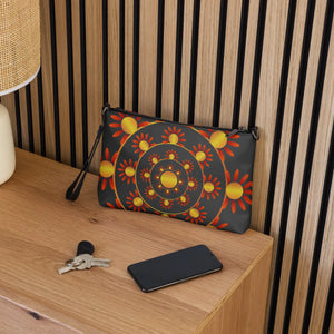 Geometric Red Crossbody Bag - Faux Leather Pattern - Dipaliz - Cross Body Bags