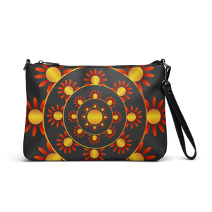 Geometric Red Crossbody Bag - Faux Leather Pattern - Dipaliz - Cross Body Bags