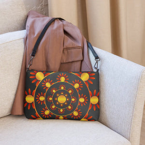 Geometric Red Crossbody Bag - Faux Leather Pattern - Dipaliz - Cross Body Bags