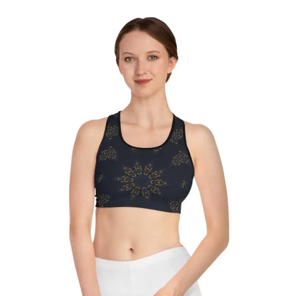 Crush your Workout with Dipaliz’s Stylish Navy Blue Sports Bra - s / Black Stitching Bras