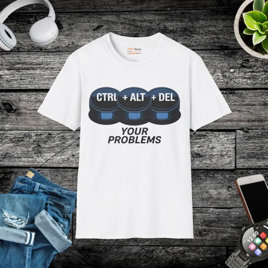 Reset your Style with Ctrl Alt Del Soft T-shirt - White / s T-shirt