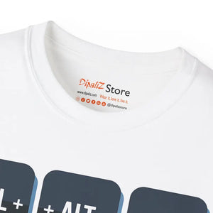Ctrl Alt Delete Unisex Ultra Cotton Tee - Reboot your Style - Dipaliz - T-shirts