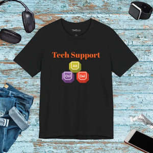 T-shirt - Tech Support Tee - Ctrl Alt Del Short Sleeve - Dipaliz