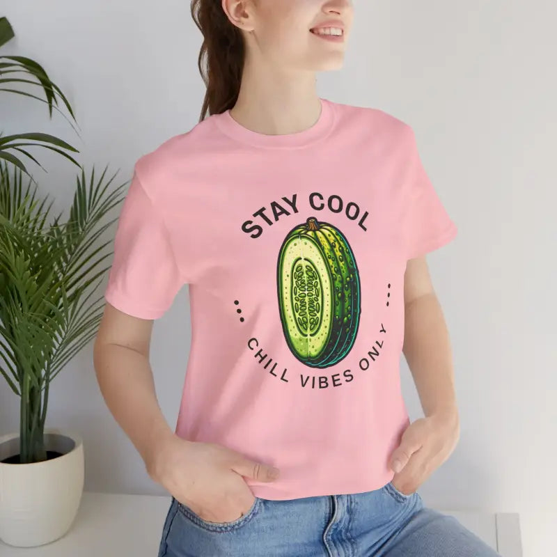 Cucumber Cool Unisex Jersey Tee: Chill in Style - Pink / s T-shirt