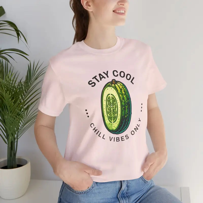 Cucumber Cool Unisex Jersey Tee: Chill in Style - Soft Pink / s T-shirt