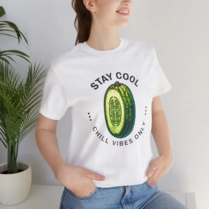 Unisex Jersey Short Sleeve Cool Cucumber Tee - Dipaliz - White / s - T-shirts