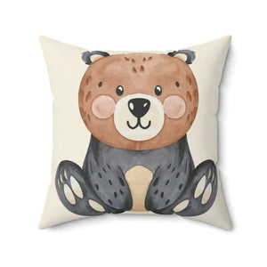 Cute Bear Throw Pillow - Spun Polyester Square Comfort - Dipaliz - 20’’ × - Pillows