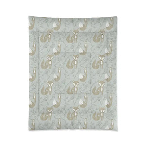 Cute Fox Teal Comforter - Soft Polyester Bedding - Dipaliz - Quilts & Comforters