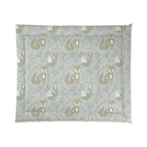 Cute Fox Teal Comforter - Soft Polyester Bedding - Dipaliz - Quilts & Comforters
