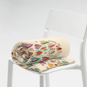 Hearts Throw Blanket - Luxury Soft Silk Touch - Dipaliz - 60″×80″ - Blankets