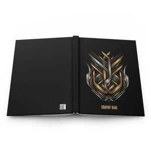 Custom Emblem Crest Hardcover Journal - Luxe Gold and Silver - Dipaliz - Paper Products