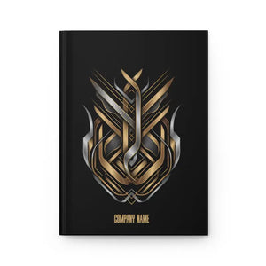 Custom Emblem Crest Hardcover Journal - Luxe Gold and Silver - Dipaliz - Paper Products