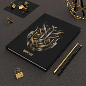Custom Emblem Crest Hardcover Journal - Luxe Gold and Silver - Dipaliz - Paper Products