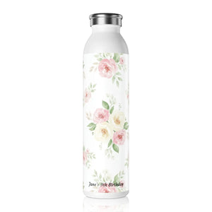 Custom Floral Slim Water Bottle Stainless Steel Rose Dipaliz - Bottles