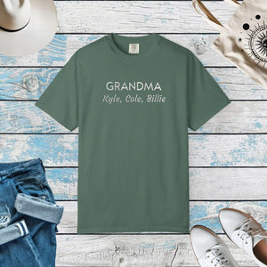 Custom Grandma Tee - Comfort Script Graphic Shirt - Dipaliz - T-shirts