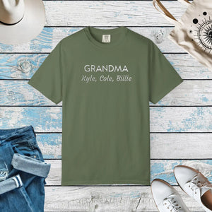 Custom Grandma Tee - Comfort Script Graphic Shirt - Dipaliz - T-shirts